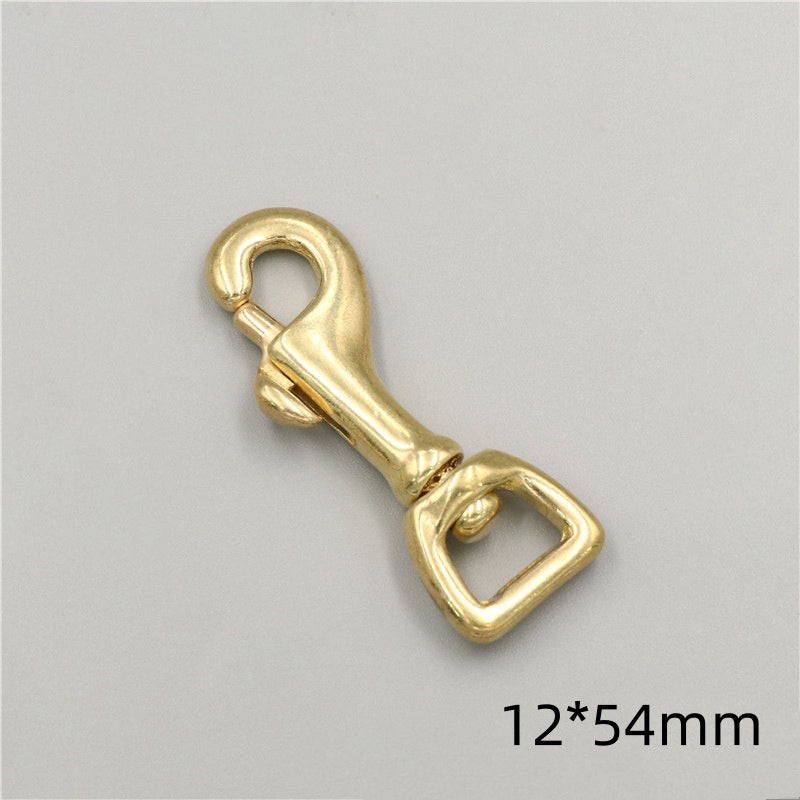 Solid brass hanging swivel snap hook bag parts keychain carabiner bronze hook-77