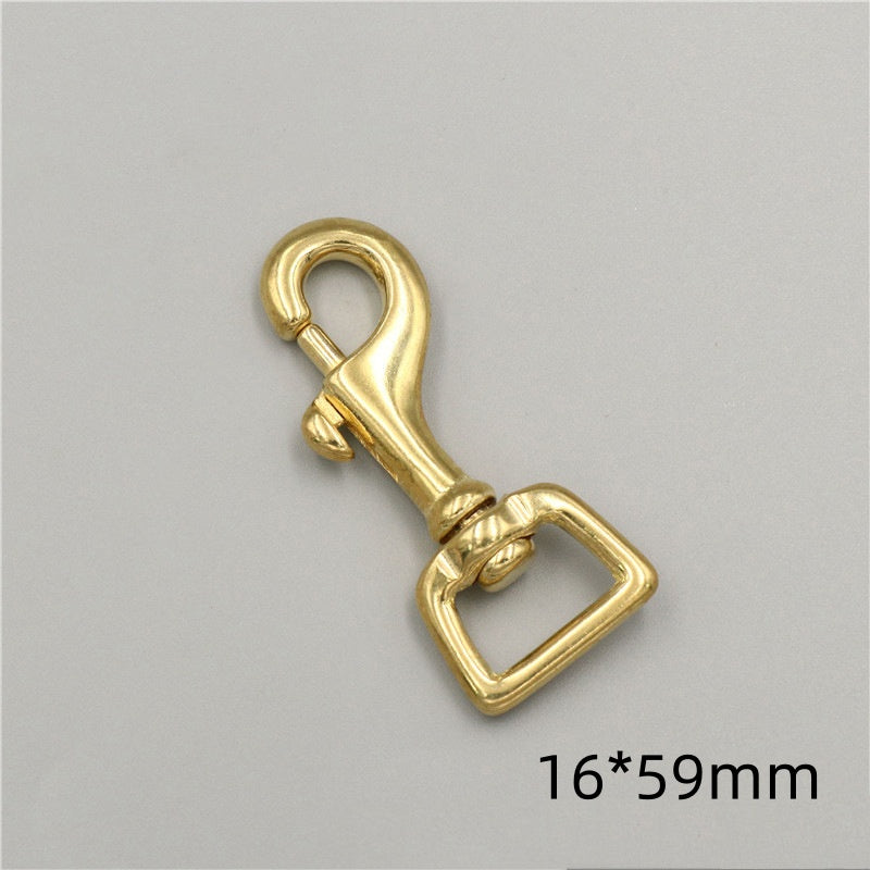 Solid brass hanging swivel snap hook bag parts keychain carabiner bronze hook-77