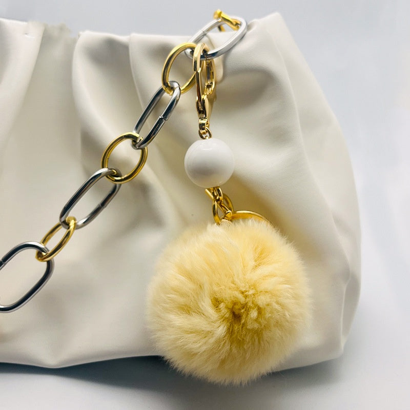 DIY hairball handbag mobile phone case key chain pendant decoration-79