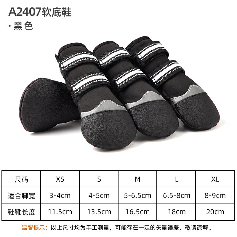 Winter Dog Paw Protector Soft Warm Water Resistant Animal Paw Socks Pet Dog Boots Pet Shoes-33