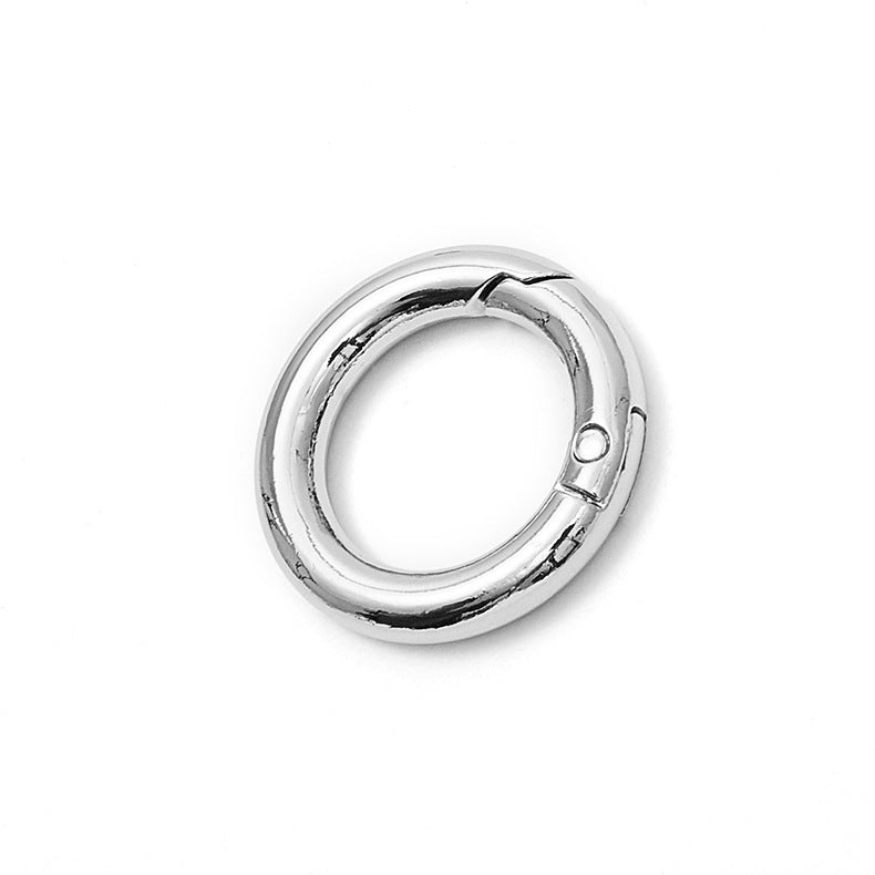 Factory Circle Snap Clip Hook O Ring Spring Gate Clasp Buckle Round Spring Carabiner for Keychain Handbag-8