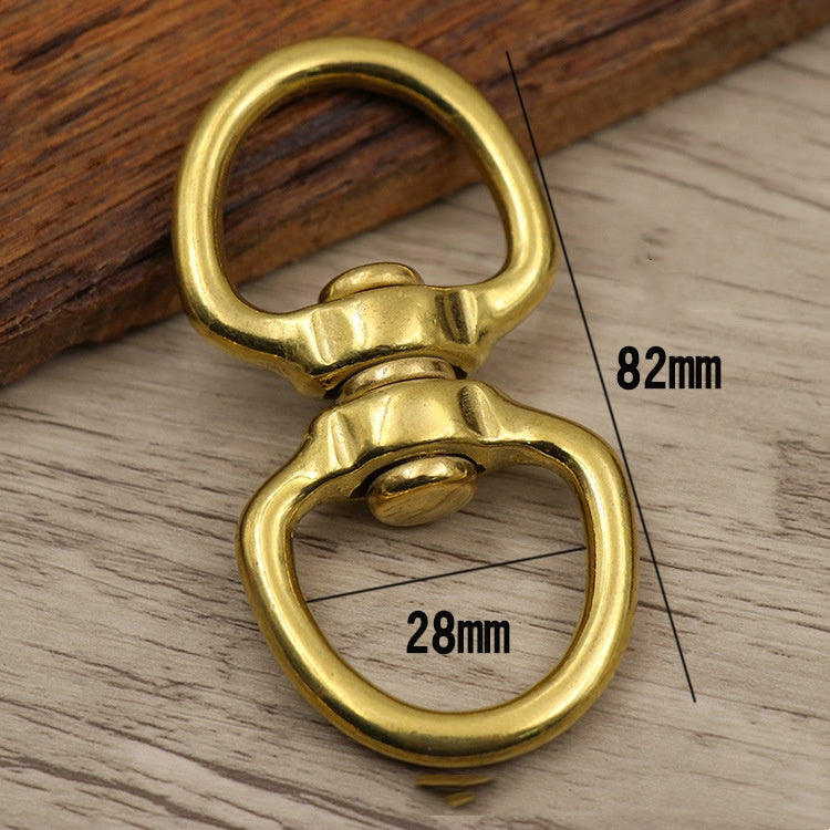 Solid Brass Swivel Eye Rotating Connector 8-shape for Keychain Wallet Round Circle Key Ring Metal Buckle 4 Sizes-85