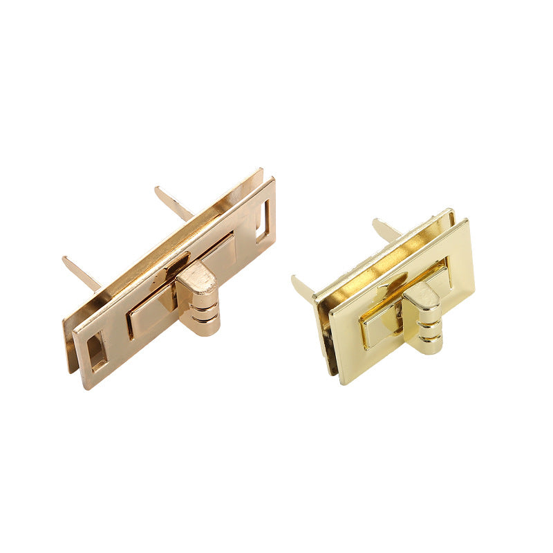 Wholesale Custom Handbag Accessories Purse Turn Lock Metal Gold Swivel Snap Rectangle Lock Decorative-85