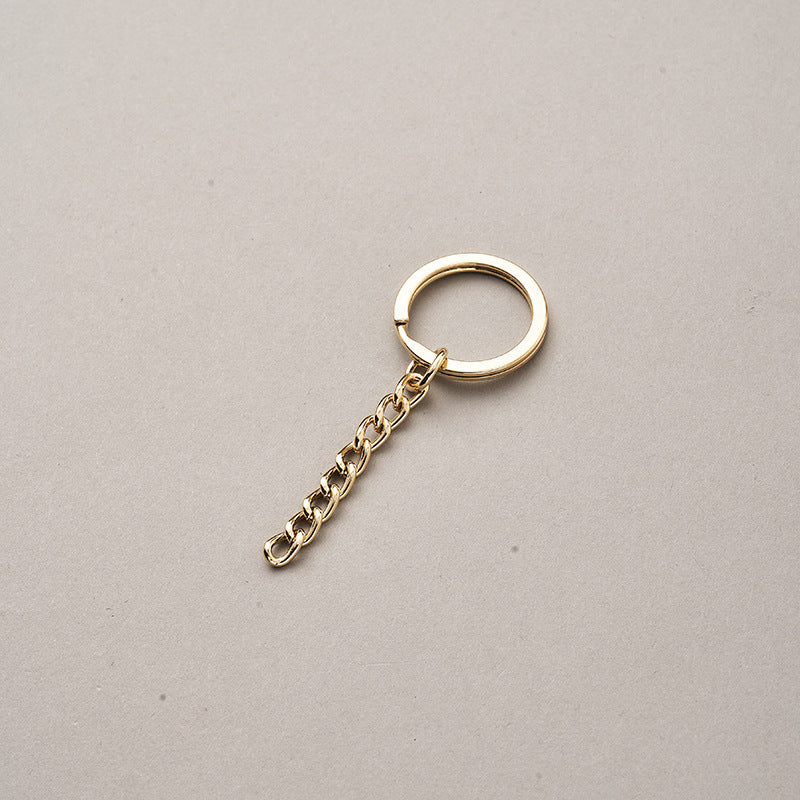 Gold plated Metal single DIY accessories pendant material chain manufacturers key ring-86