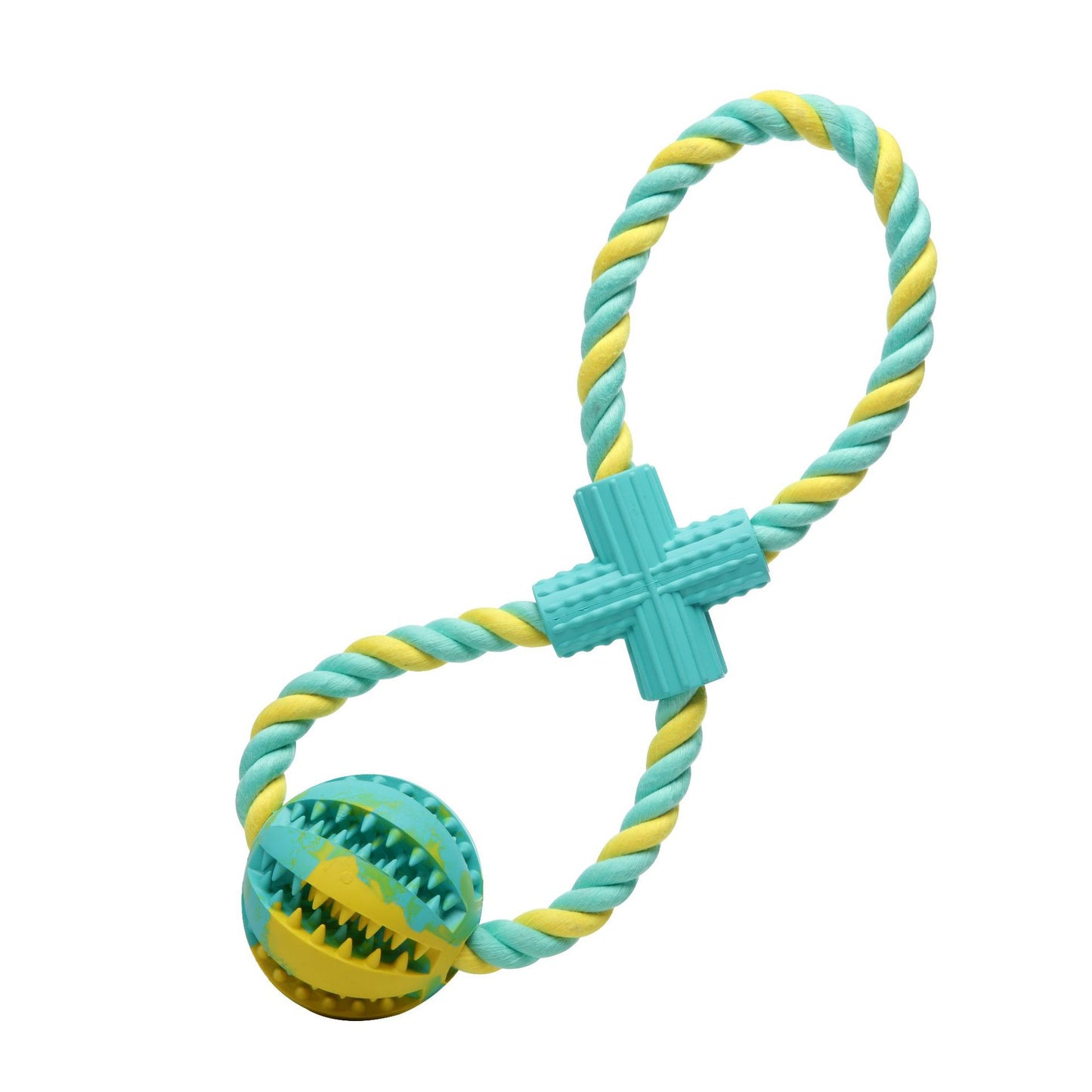 Pet Toy Durable Soft Rubber Ball with Cotton Rope Chew Toys Tooth Cleaning Leakage Food Dog Toys Interactive-40