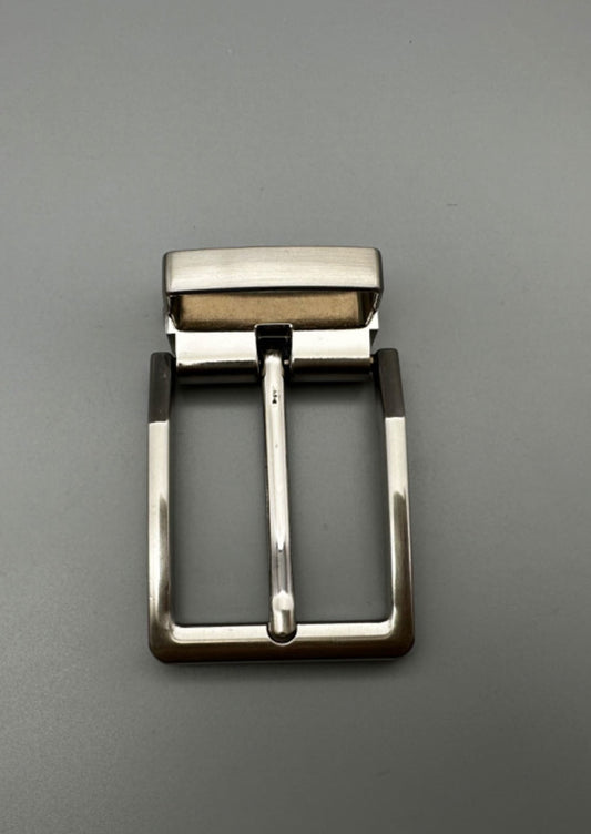 35mm Custom Business Double Side Leather  Men's Reversible Pin Belt Buckle-9