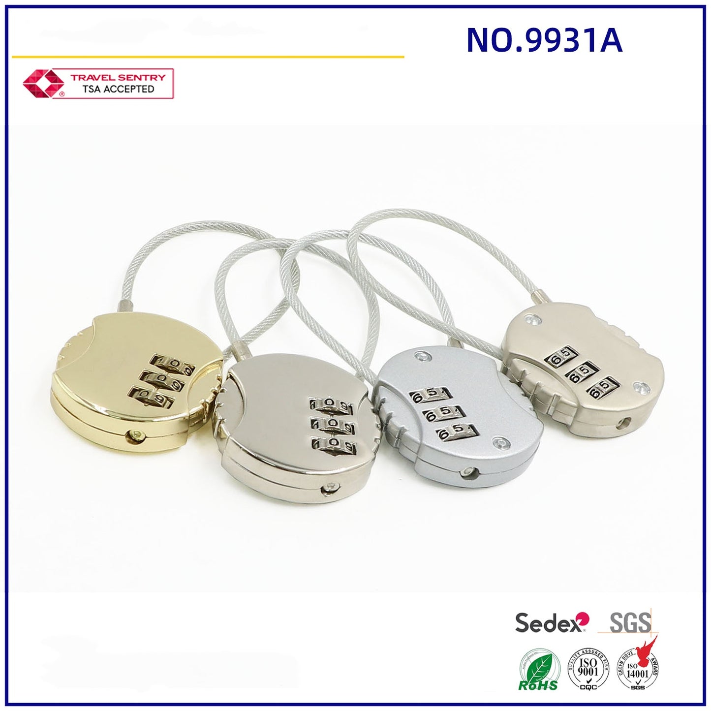 Mechanical Master Lock Combination Mailbox lock Luggage smart padlock-9