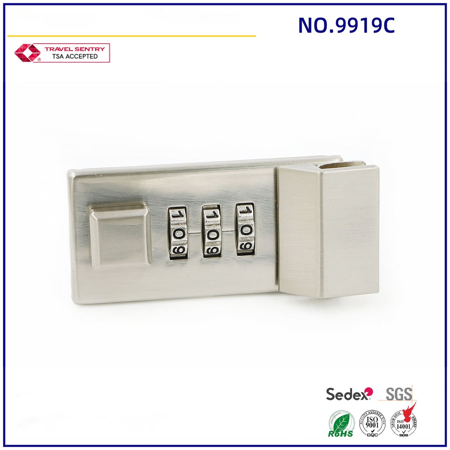 3 Digit Combination Password Lock For Briefcase-9